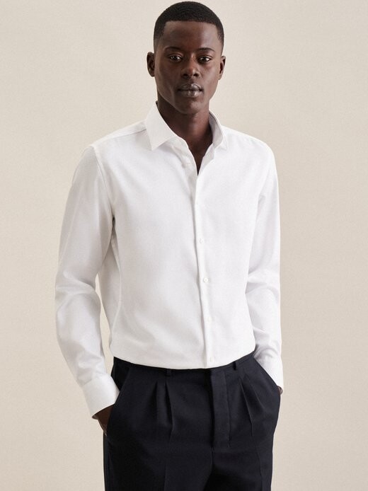 Деловая рубашка узкого кроя с длинным рукавом Seidensticker, белый
Деловая рубашка узкого кроя с длинным рукавом Seidensticker, белый