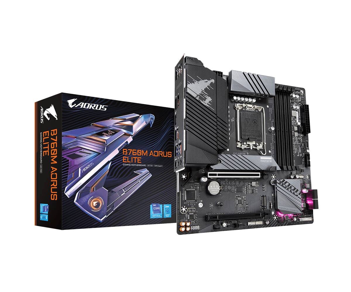 Материнская плата GIGABYTE B760M AORUS ELITE
Материнская плата GIGABYTE B760M AORUS ELITE