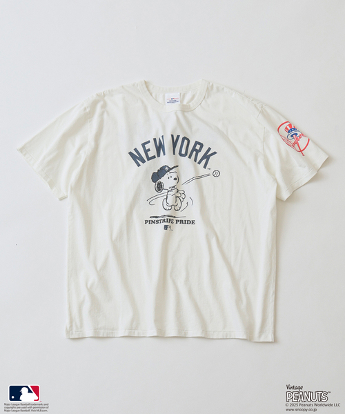 Футболка с принтом, бейсбольный стиль, MLB Vintage PEANUTS, белый
Футболка с принтом, бейсбольный стиль, MLB Vintage PEANUTS, белый