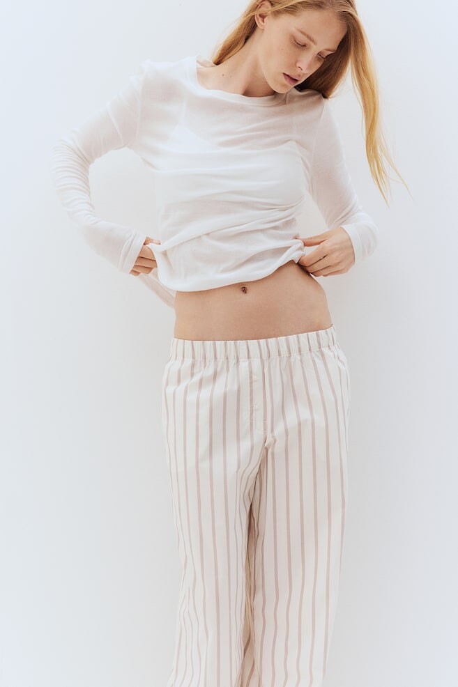 Хлопковые брюки H&M, белый
Хлопковые брюки H&M, белый