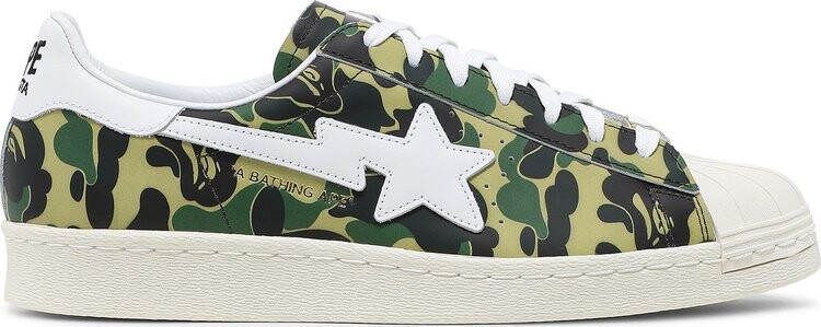 Кроссовки Adidas BAPE x Superstar 80s 'ABC Camo', зеленый
Кроссовки Adidas BAPE x Superstar 80s 'ABC Camo', зеленый