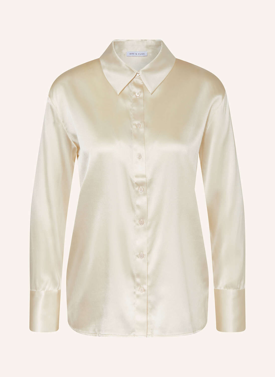 Шелковая блузка-рубашка MRS & HUGS, бежевый
Шелковая блузка-рубашка MRS & HUGS, бежевый