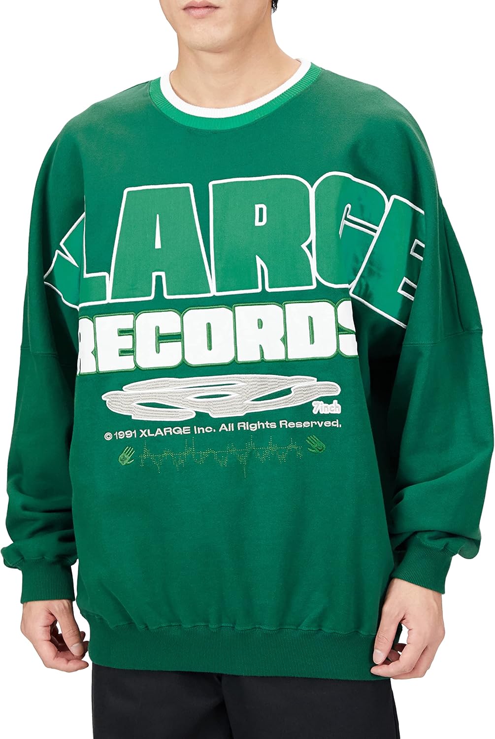 Мужская толстовка с круглым вырезом и логотипом Records Xlarge, зеленый
Мужская толстовка с круглым вырезом и логотипом Records Xlarge, зеленый
