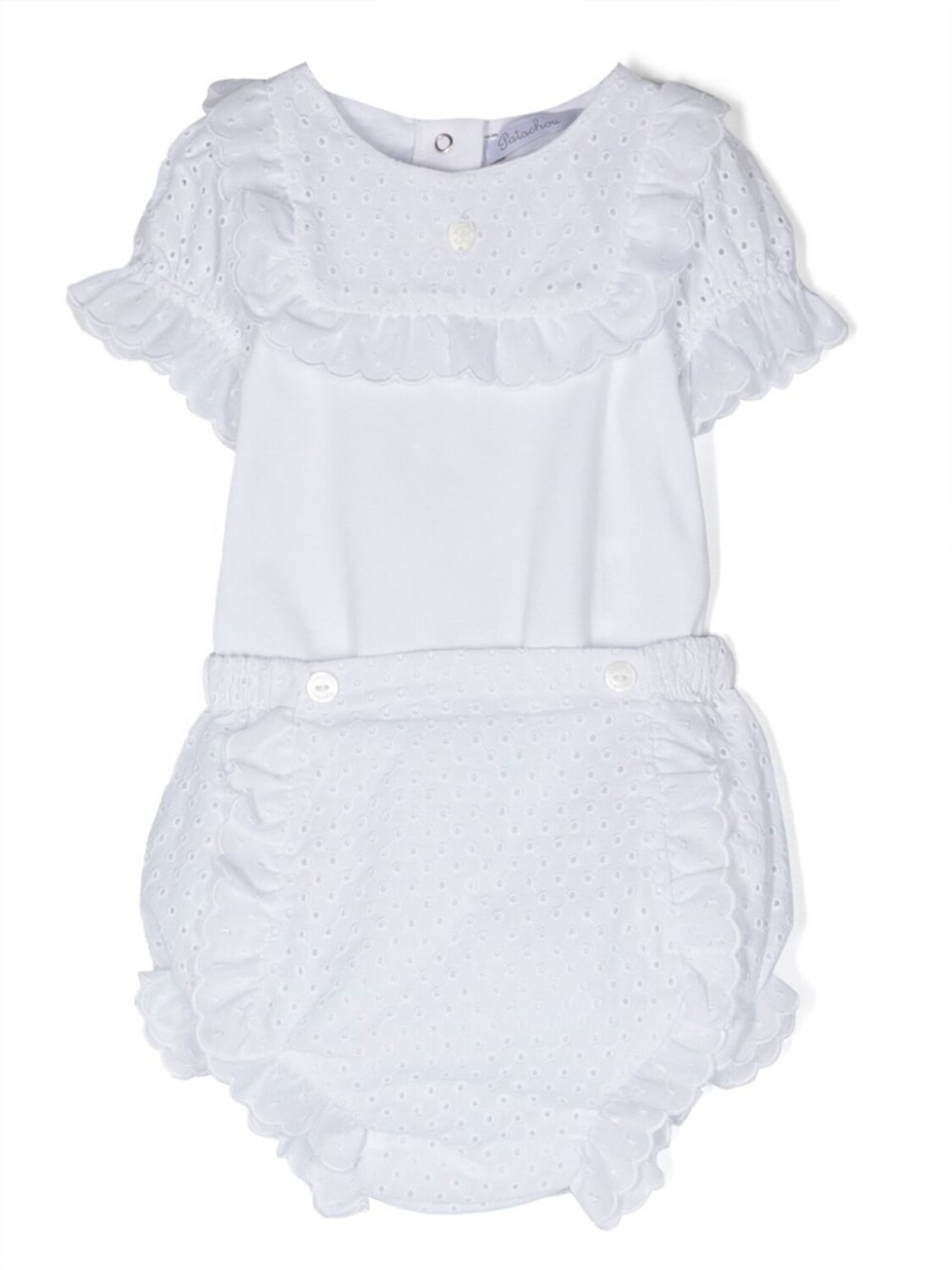 Комбинезон с английской вышивкой Patachou, белый
Комбинезон с английской вышивкой Patachou, белый