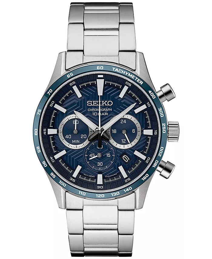 Мужские часы-хронограф Essentials с браслетом из нержавеющей стали 43 мм Seiko
Мужские часы-хронограф Essentials с браслетом из нержавеющей стали 43 мм Seiko