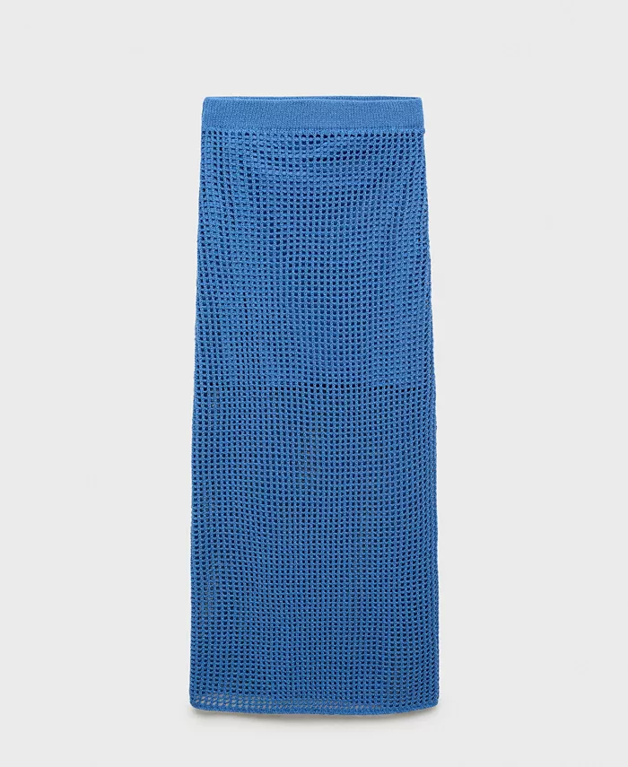 Женская длинная юбка крючком MANGO, синий
Женская длинная юбка крючком MANGO, синий