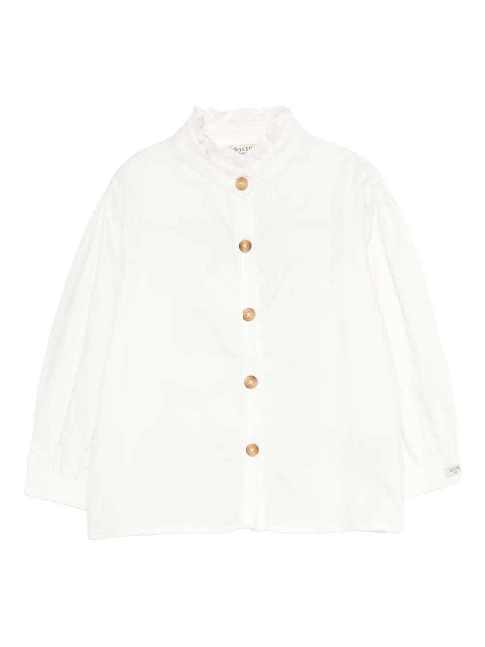 Блузка Fini с оборкой на вороте Donsje, нейтральный
Блузка Fini с оборкой на вороте Donsje, нейтральный