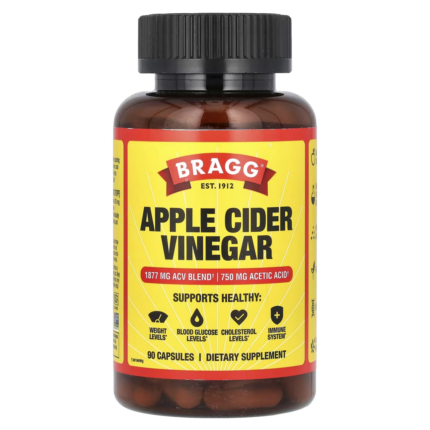 Яблочный уксус Bragg, 90 капсул
Яблочный уксус Bragg, 90 капсул
