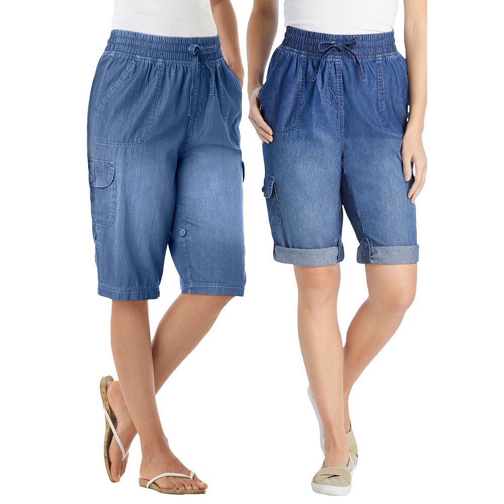 Женские шорты-карго трансформируемой длины больших размеров Woman Within, цвет Medium Stonewash
Женские шорты-карго трансформируемой длины больших размеров Woman Within, цвет Medium Stonewash