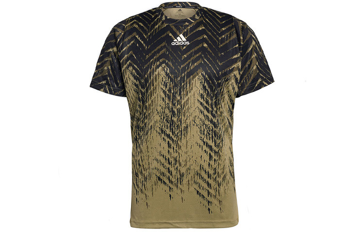 Футболка мужская черная/золотая Adidas, черный 
Футболка мужская черная/золотая Adidas, черный