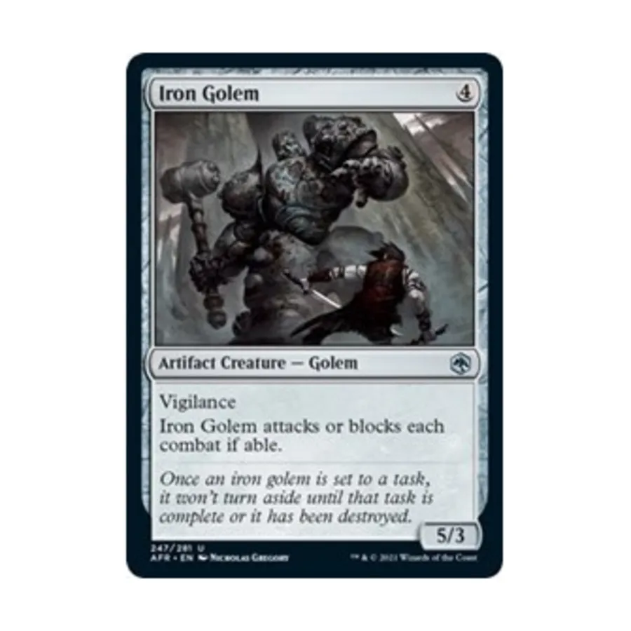 CCG Железный голем (U), MTG - Adventures in the Forgotten Realms
CCG Железный голем (U), MTG - Adventures in the Forgotten Realms