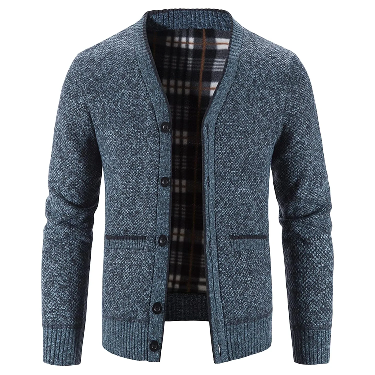 Мужской кардиган с V-образным вырезом Maiyifu-GJ, легкий, с двумя карманами, цвет Blueedium
Мужской кардиган с V-образным вырезом Maiyifu-GJ, легкий, с двумя карманами, цвет Blueedium