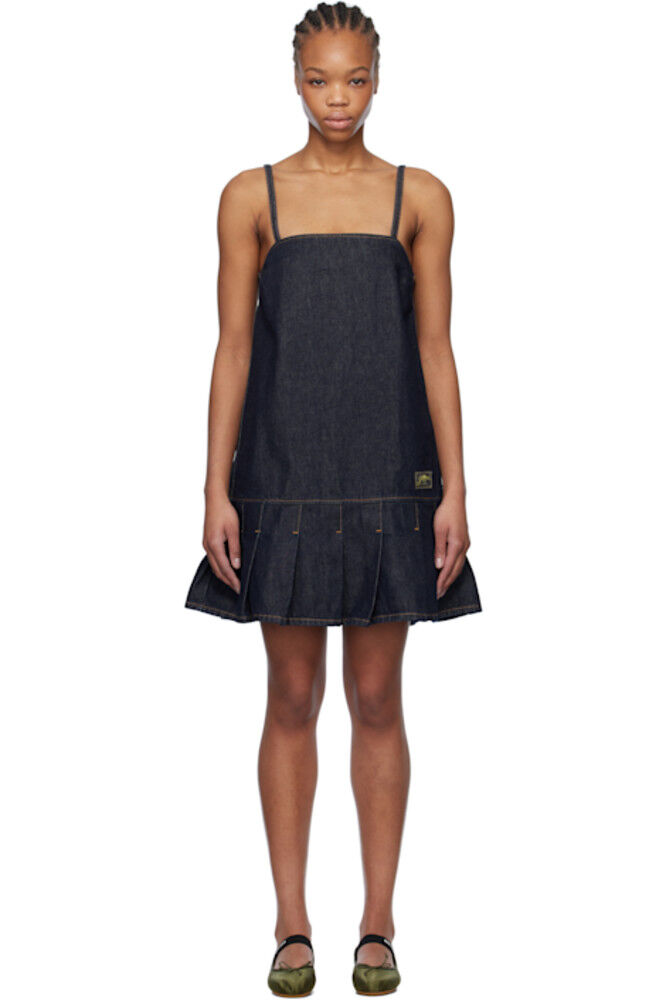 Темно-синее джинсовое мини-платье на бретелях GANNI 
Темно-синее джинсовое мини-платье на бретелях GANNI