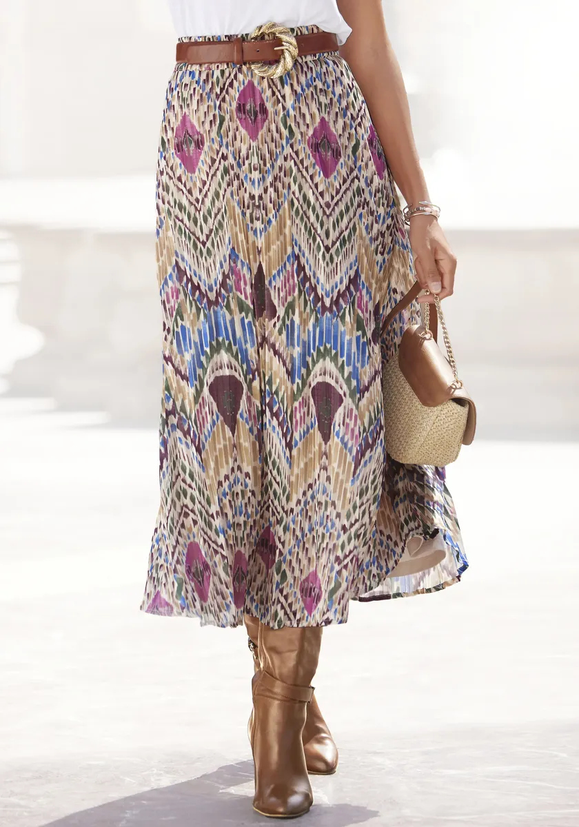 Юбка плиссе LASCANA из легкого шифона, юбка миди с принтом по всей поверхности, летняя, цвет Bunt Bedruckt
Юбка плиссе LASCANA из легкого шифона, юбка миди с принтом по всей поверхности, летняя, цвет Bunt Bedruckt