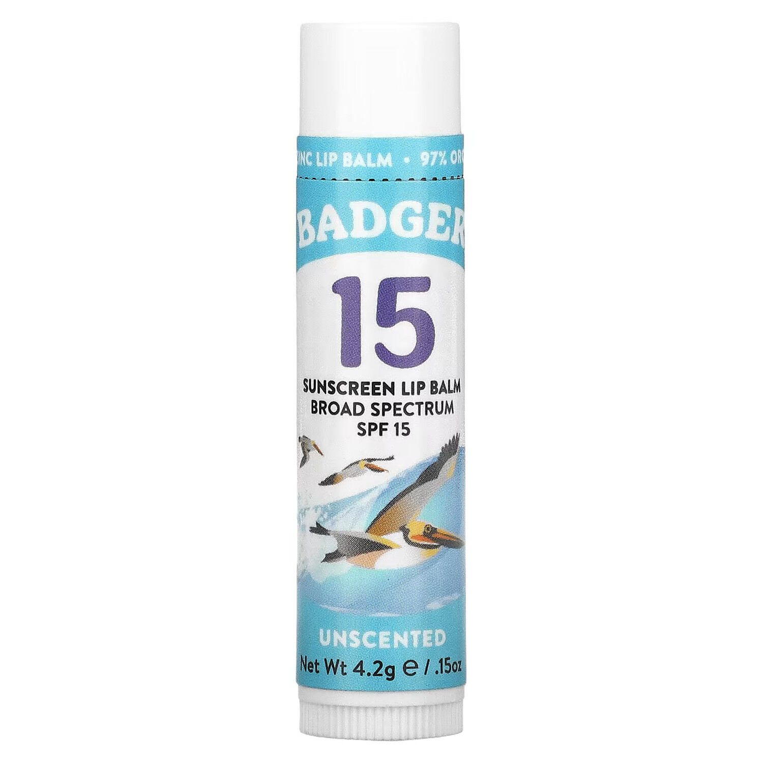 Badger Company, солнцезащитный бальзам для губ, SPF 15, без запаха, 4,2 г (0,15 унции)
Badger Company, солнцезащитный бальзам для губ, SPF 15, без запаха, 4,2 г (0,15 унции)