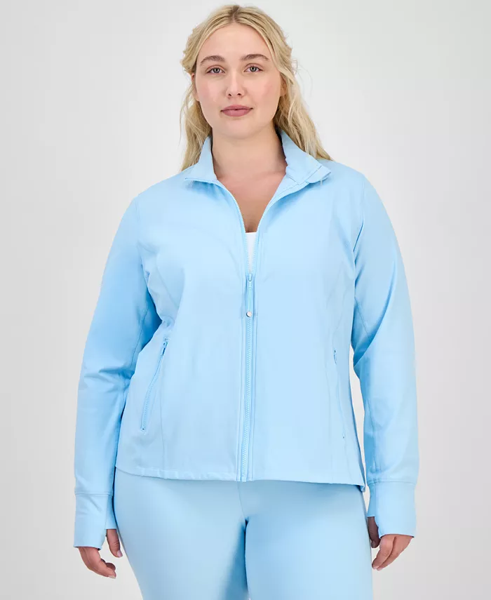 Плюс сайз мягкая эластичная однотонная куртка на молнии ID Ideology, синий
Плюс сайз мягкая эластичная однотонная куртка на молнии ID Ideology, синий