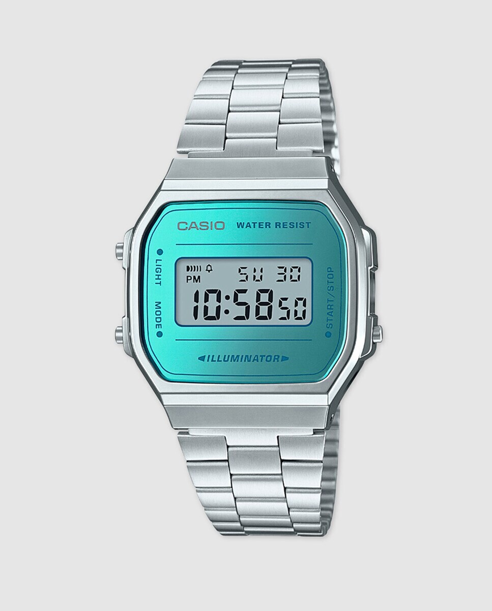 Casio Collection A168WEM-2EF Женские часы из стали с зеркальным циферблатом Casio, серебро
Casio Collection A168WEM-2EF Женские часы из стали с зеркальным циферблатом Casio, серебро
