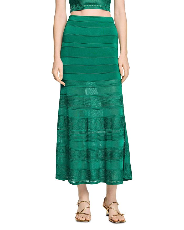 Декоративная вязаная макси-юбка Sandro, зеленый
Декоративная вязаная макси-юбка Sandro, зеленый