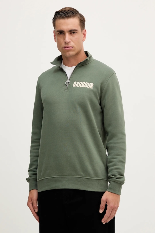 Хлопковая толстовка Barbour, зеленый
Хлопковая толстовка Barbour, зеленый