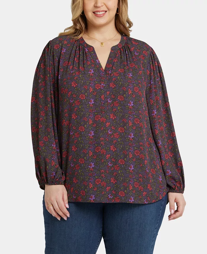 Блуза с пышными рукавами Plus Size Popover NYDJ, розовый
Блуза с пышными рукавами Plus Size Popover NYDJ, розовый