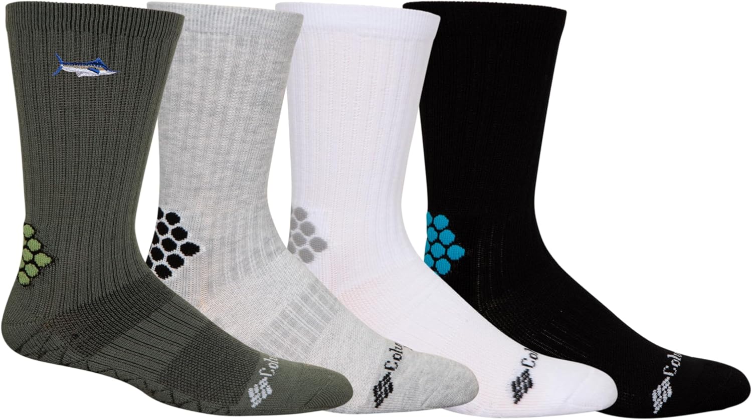 Columbia Мужские носки PFG с вышитыми деталями (4 пары), Cypress, Heather Grey, White, Black
Columbia Мужские носки PFG с вышитыми деталями (4 пары), Cypress, Heather Grey, White, Black