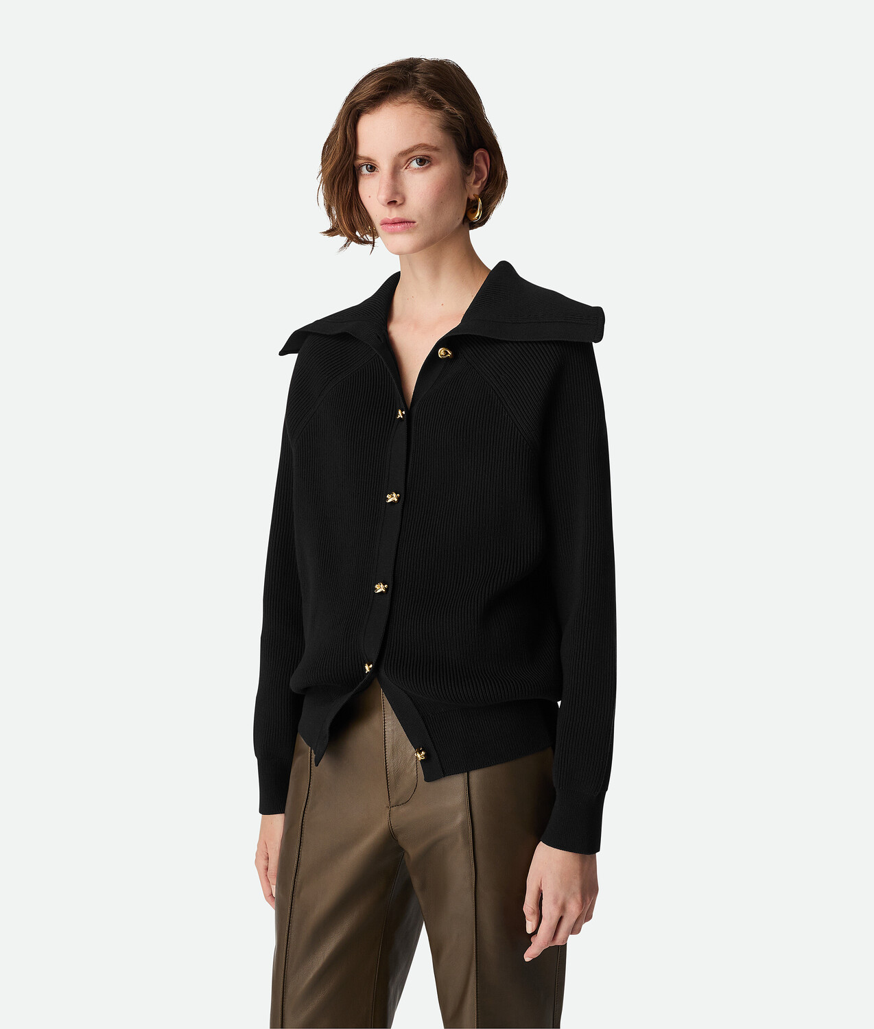 Cotton rib cardigan BOTTEGA VENETA, черный
Cotton rib cardigan BOTTEGA VENETA, черный