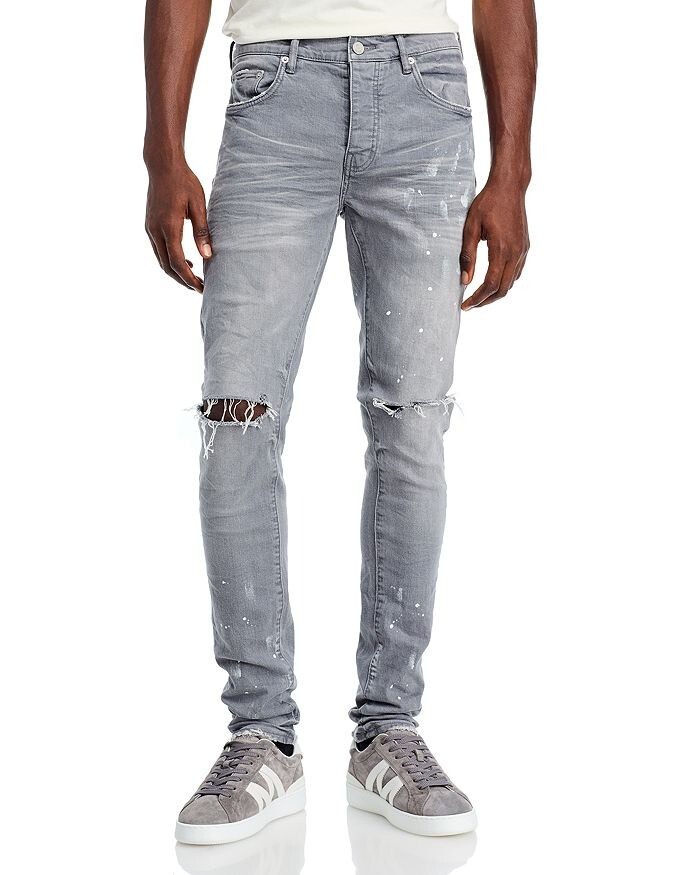 Фиолетовые брендовые серые джинсы скинни с разрезом до колена Purple Brand, серый
Фиолетовые брендовые серые джинсы скинни с разрезом до колена Purple Brand, серый