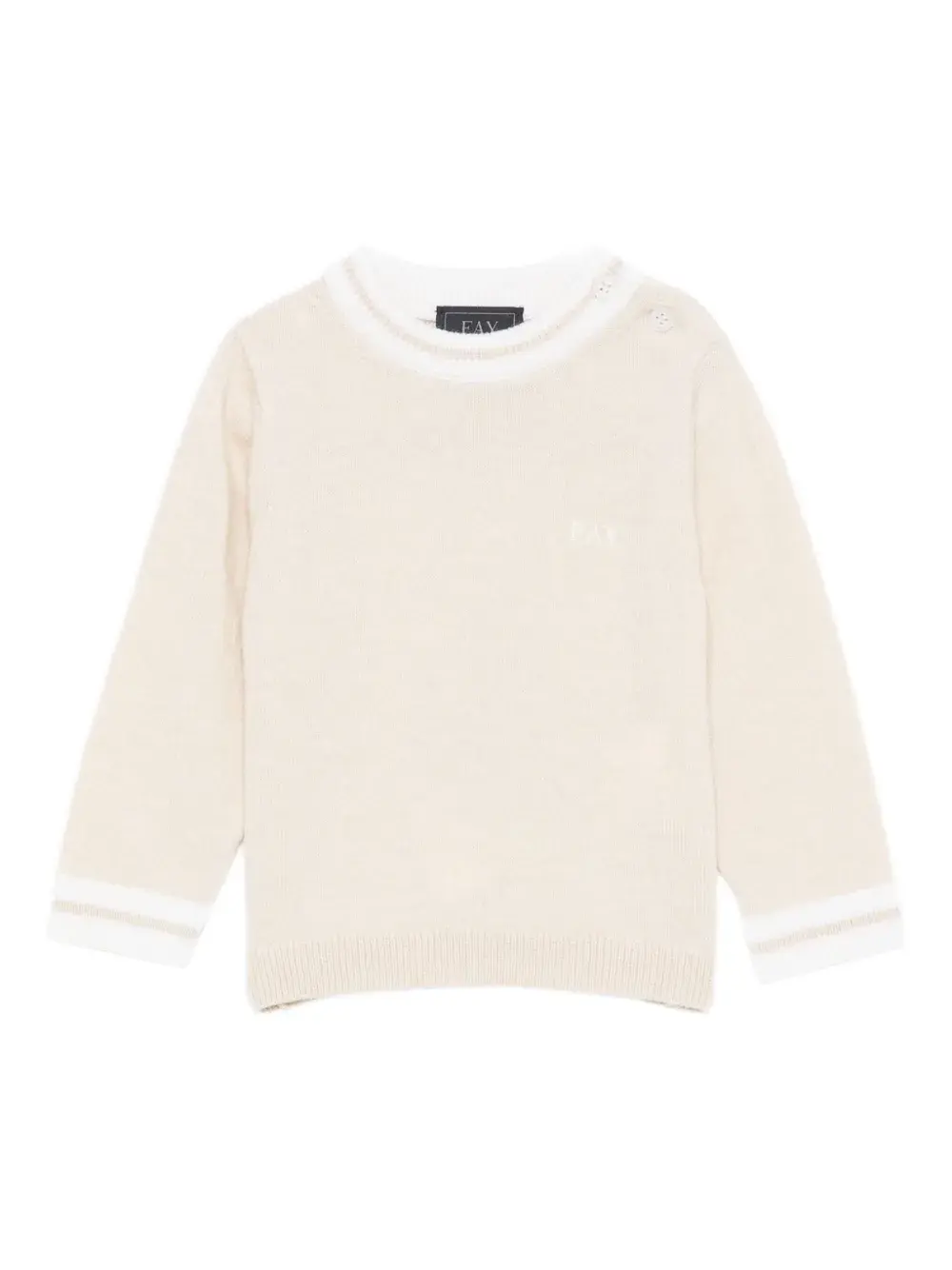 Джемпер с контрастной отделкой Fay Kids, нейтральный
Джемпер с контрастной отделкой Fay Kids, нейтральный