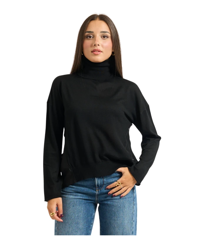 Свитер с высоким воротником Alessia Santi, черный
Свитер с высоким воротником Alessia Santi, черный