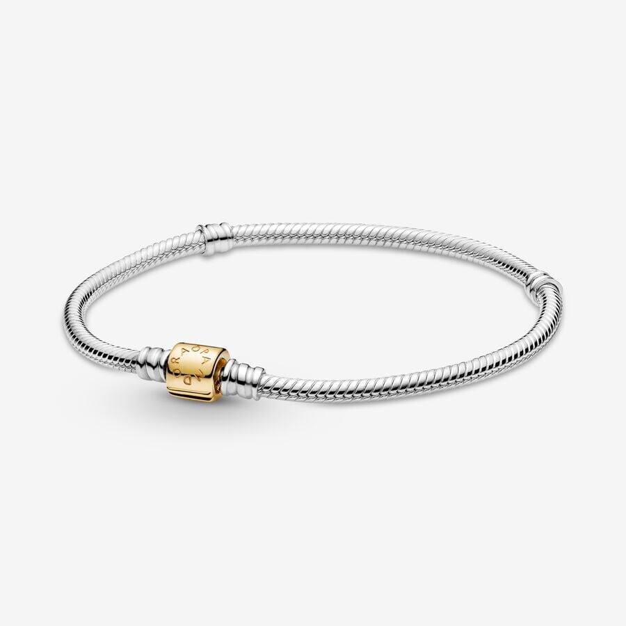 Браслет Pandora Moments Barrel Clasp Snake Chain, серебро/золото
Браслет Pandora Moments Barrel Clasp Snake Chain, серебро/золото
