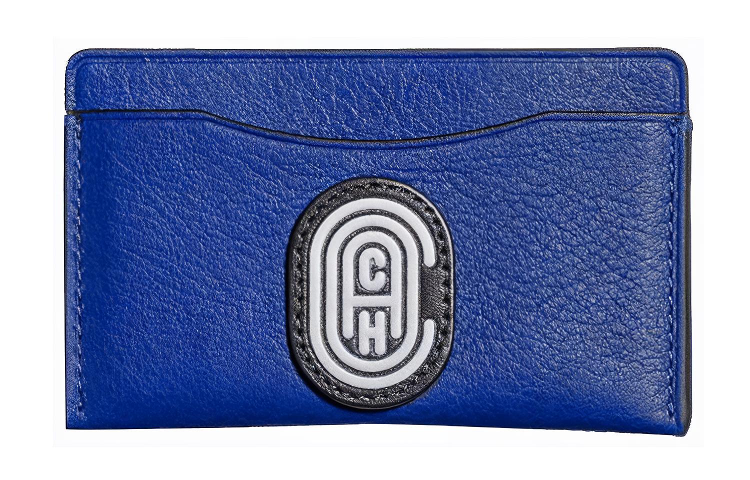 COACH Кожаный визитник для мужчин синий 
COACH Кожаный визитник для мужчин синий