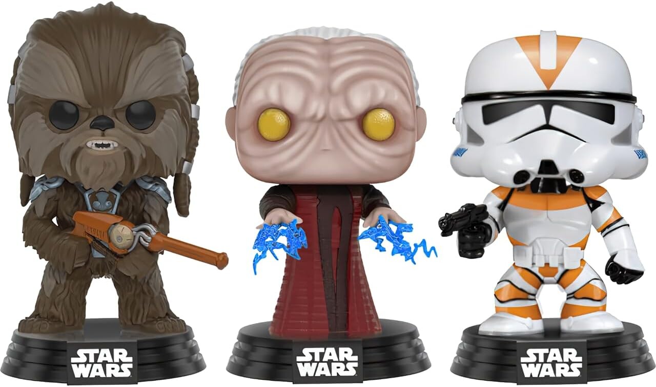 Набор фигурок Funko POP! Star Wars Tarfful Unhooded Emperor Utapau Clone 2017 Fall Convention Exclusive, 3 шт
Набор фигурок Funko POP! Star Wars Tarfful Unhooded Emperor Utapau Clone 2017 Fall Convention Exclusive, 3 шт