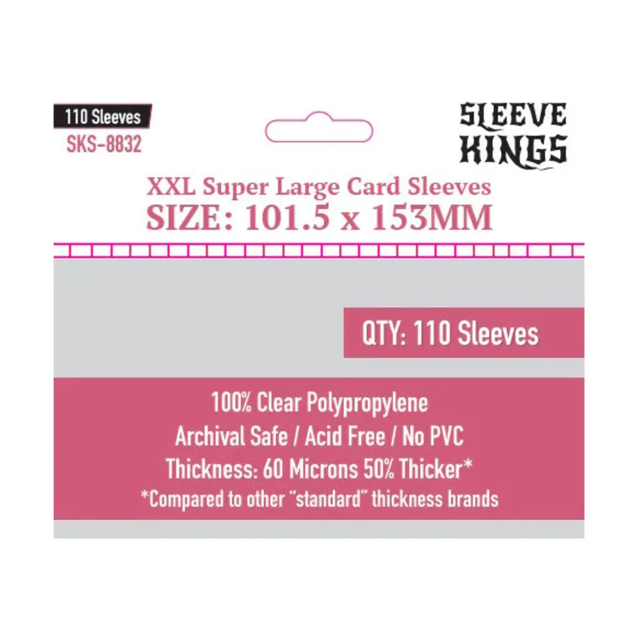 Супер большие конверты для карточек XXL 101,5x153 мм (110), Card Sleeves (Sleeve Kings)
Супер большие конверты для карточек XXL 101,5x153 мм (110), Card Sleeves (Sleeve Kings)