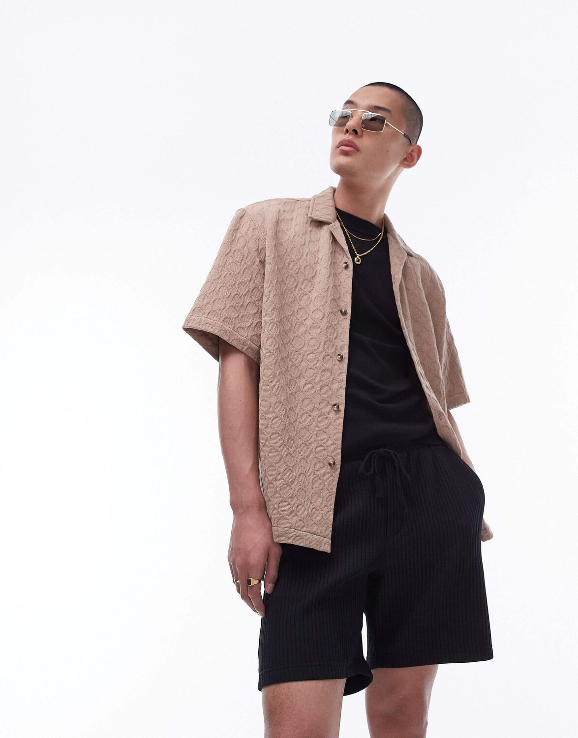 Шорты Topman Pleated, черный 
Шорты Topman Pleated, черный