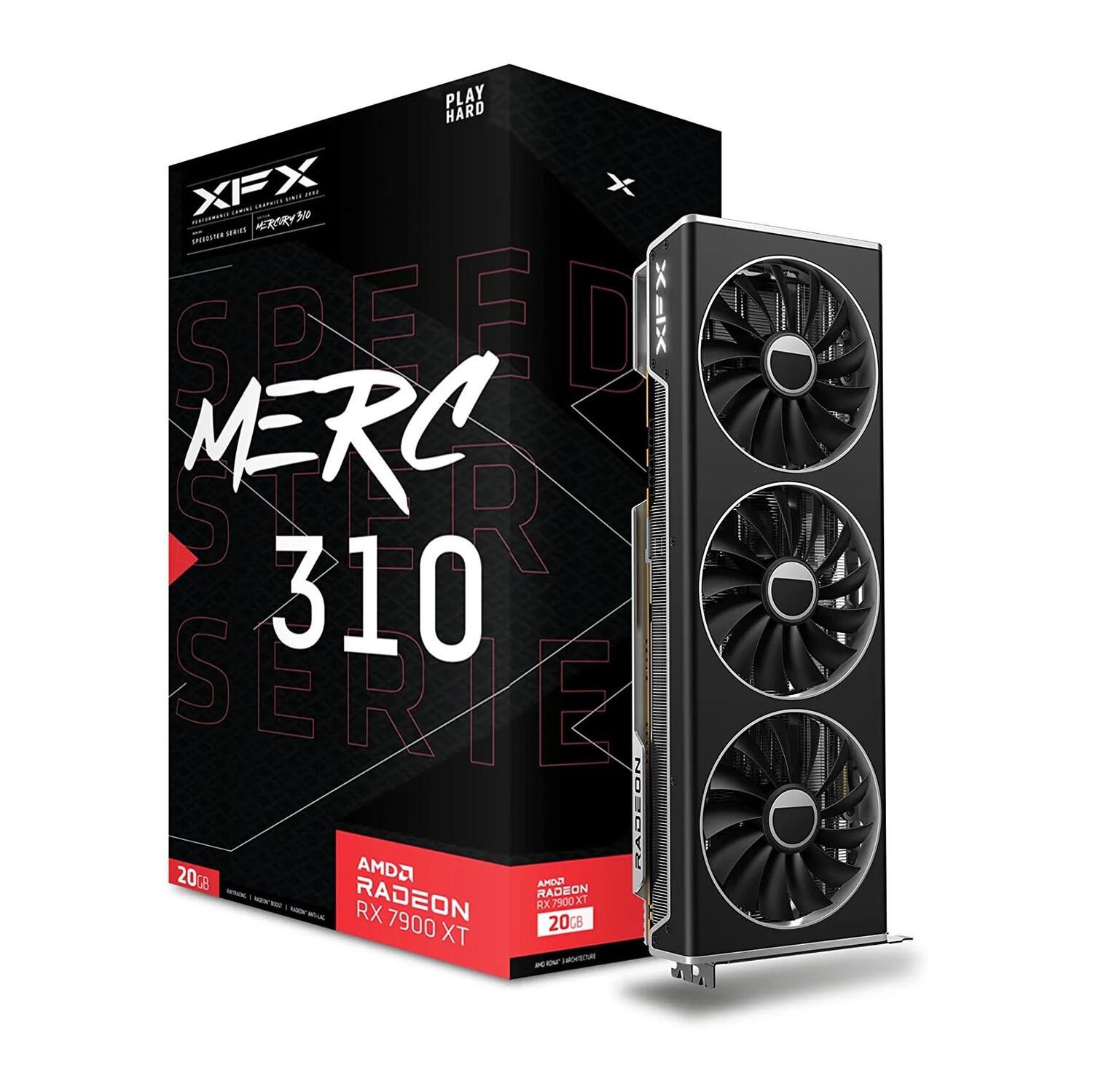 Видеокарта XFX Speedster MERC310 RX 7900 XT Black, 20 Гб, RX-79TMERCB9
Видеокарта XFX Speedster MERC310 RX 7900 XT Black, 20 Гб, RX-79TMERCB9