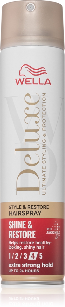 Лак для волос Deluxe Shine & Restoration сильной фиксации с эффектом объема Wella, 250 мл
Лак для волос Deluxe Shine & Restoration сильной фиксации с эффектом объема Wella, 250 мл