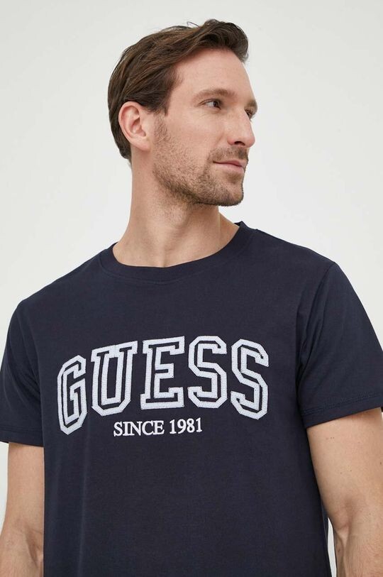 Хлопковая футболка Guess, темно-синий
Хлопковая футболка Guess, темно-синий