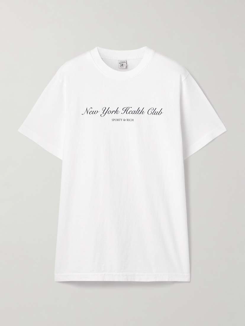 Футболка из хлопкового джерси с принтом Sporty & Rich, белый
Футболка из хлопкового джерси с принтом Sporty & Rich, белый