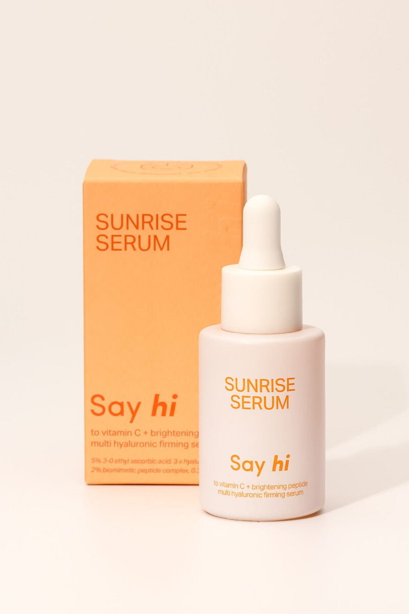 Say Hi, Serum Sunrise, Сильно осветляющая и укрепляющая сыворотка, 30мл
Say Hi, Serum Sunrise, Сильно осветляющая и укрепляющая сыворотка, 30мл