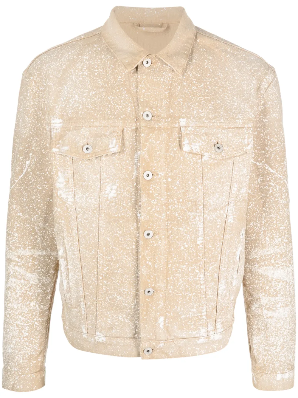 Джинсовая куртка-рубашка с эффектом разбрызганной краски Heron Preston, коричневый
Джинсовая куртка-рубашка с эффектом разбрызганной краски Heron Preston, коричневый