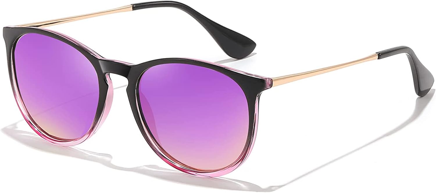 Поляризованные солнцезащитные очки CHBP для женщин и мужчин - модный винтажный классический ретро-стиль 2025 года с круглыми зеркальными линзами. Дизайнерский стиль, 1pack-black Clear Frame Purple Lens
Поляризованные солнцезащитные очки CHBP для женщин и мужчин - модный винтажный классический ретро-стиль 2025 года с круглыми зеркальными линзами. Дизайнерский стиль, 1pack-black Clear Frame Purple Lens