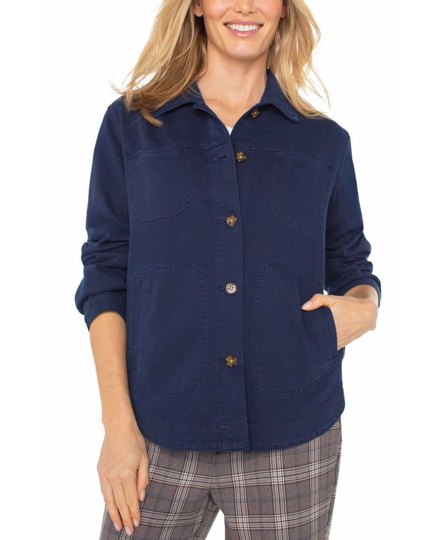 Женская рубашка-жакет на пуговицах Liverpool Los Angeles, Navy Dusk
Женская рубашка-жакет на пуговицах Liverpool Los Angeles, Navy Dusk