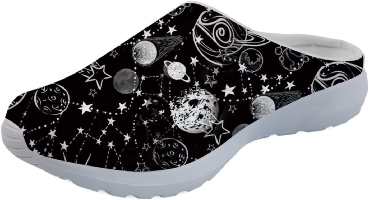 Женские сабо-клоги Forchrinse Blue Palm Tree с сеткой, легкие для ходьбы, с мягкой поддержкой свода стопы, для работы, ухода за больными, Galaxy Planet Star
Женские сабо-клоги Forchrinse Blue Palm Tree с сеткой, легкие для ходьбы, с мягкой поддержкой свода стопы, для работы, ухода за больными, Galaxy Planet Star