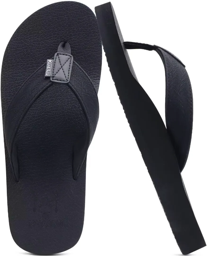 Мужские шлепанцы KuaiLu для йоги из кожзама с поддержкой свода стопы, удобной амортизирующей подошвой, для ходьбы, сандалии-вьетнамки без застежек для дома и улицы, черный
Мужские шлепанцы KuaiLu для йоги из кожзама с поддержкой свода стопы, удобной амортизирующей подошвой, для ходьбы, сандалии-вьетнамки без застежек для дома и улицы, черный