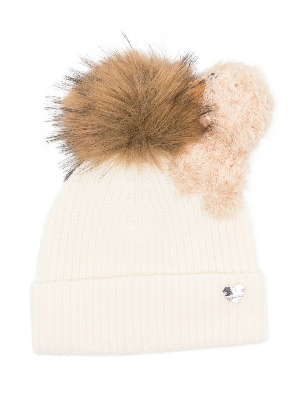 Шапка из плюшевого материала с двумя помпонами Monnalisa, нейтральный
Шапка из плюшевого материала с двумя помпонами Monnalisa, нейтральный