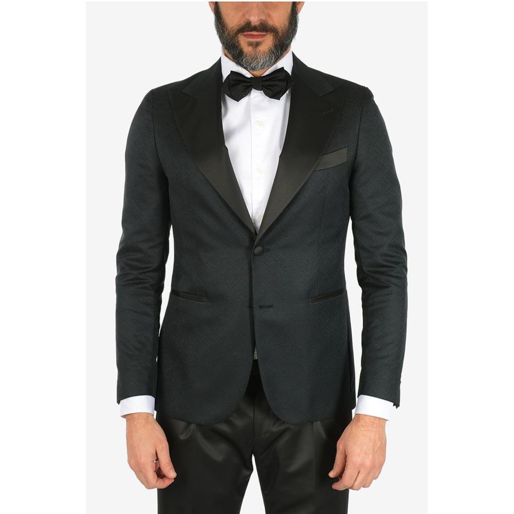 CC COLLECTION блейзер в мелкую клетку CERIMONIA REWARD Corneliani, черный 
CC COLLECTION блейзер в мелкую клетку CERIMONIA REWARD Corneliani, черный