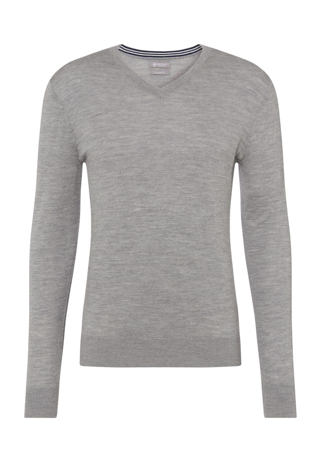 Шерстяной свитер современного кроя с v-образным вырезом Galeria Essentials, серый
Шерстяной свитер современного кроя с v-образным вырезом Galeria Essentials, серый