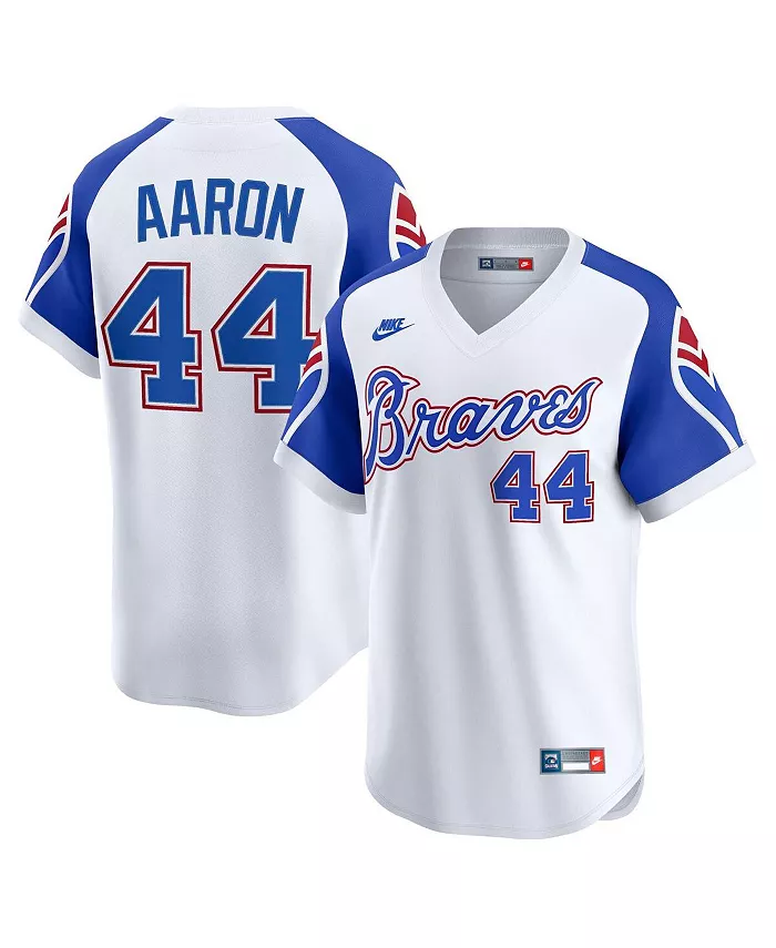 Мужская лимитированная ретро-джерси Hank Aaron White Atlanta Braves из коллекции Cooperstown Nike
Мужская лимитированная ретро-джерси Hank Aaron White Atlanta Braves из коллекции Cooperstown Nike