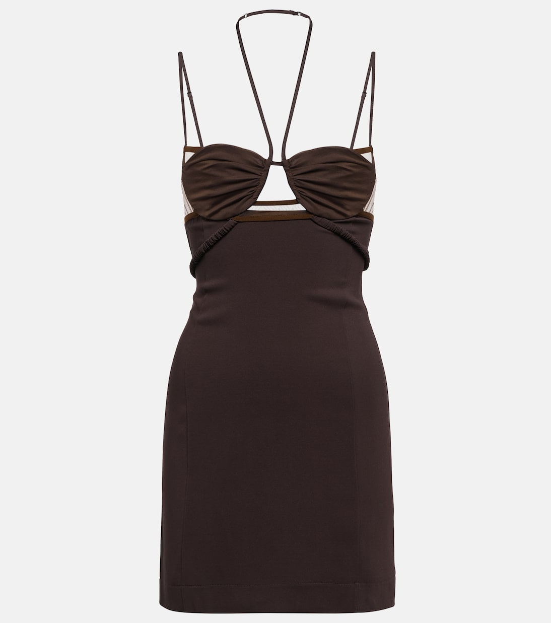 Мини-платье с вырезом-халтер Nensi Dojaka, коричневый
Мини-платье с вырезом-халтер Nensi Dojaka, коричневый