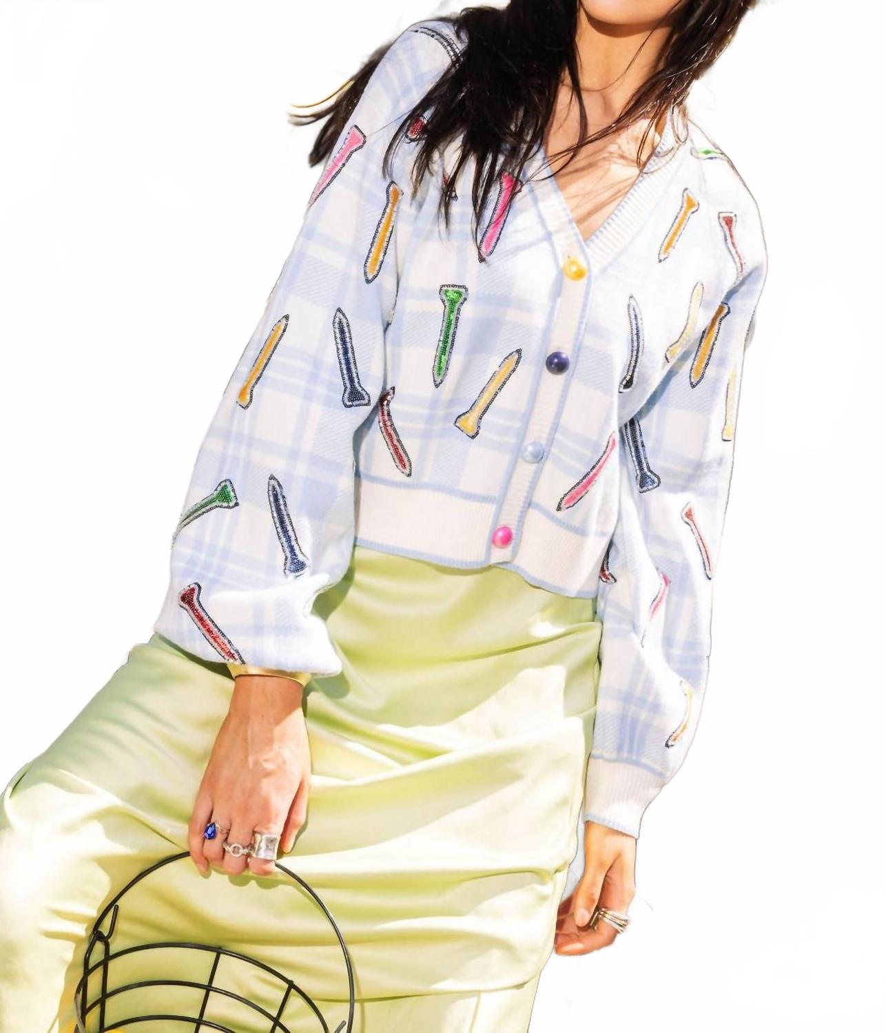 Клетчатый гольф кардиган на пуговицах в сине-белом цвете QUEEN OF SPARKLES
Клетчатый гольф кардиган на пуговицах в сине-белом цвете QUEEN OF SPARKLES